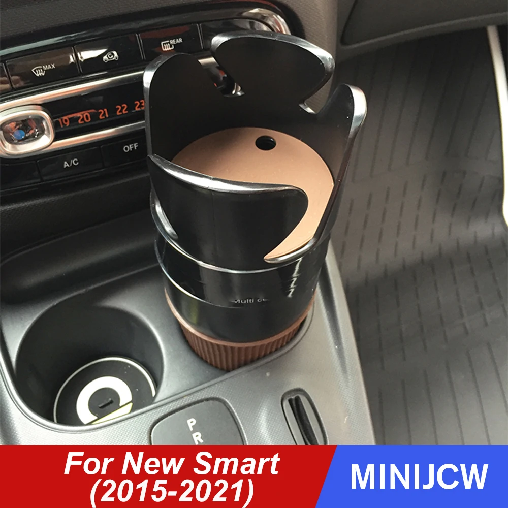 Interior Accessories Car Water Cup Holder Multi-functional Phone Card Holder Container Basket For Smart 453 fortow forfour