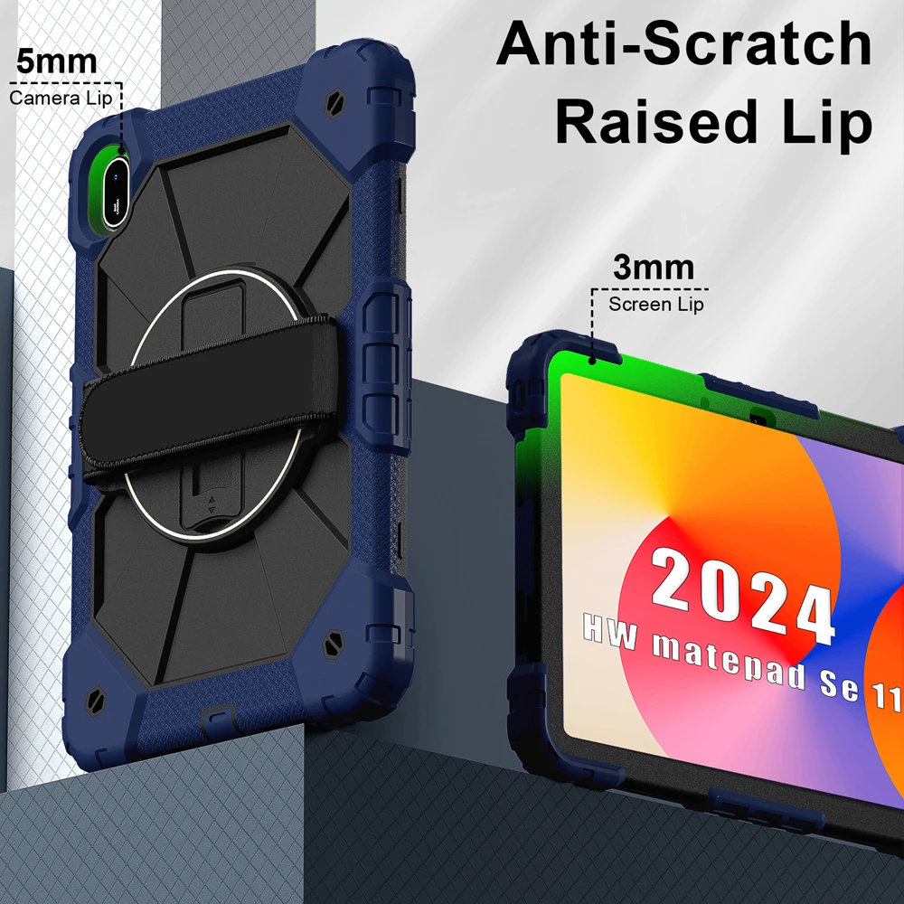 11.0 ''أطفال حالات لهواوي ماتي الوسادة MatePad SE 11 SE11 اللوحي AGS6-W00 غطاء الدورية حزام اليد سيليكون PC حامل قذيفة