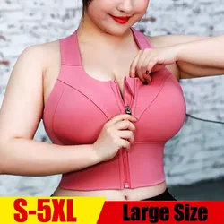 Big Breast Sports Bra High Support Brassiere 5XL Sexy Underwear Ladies Fitness Yoga Tank Top Sprotswear Plus Size Running Shirts