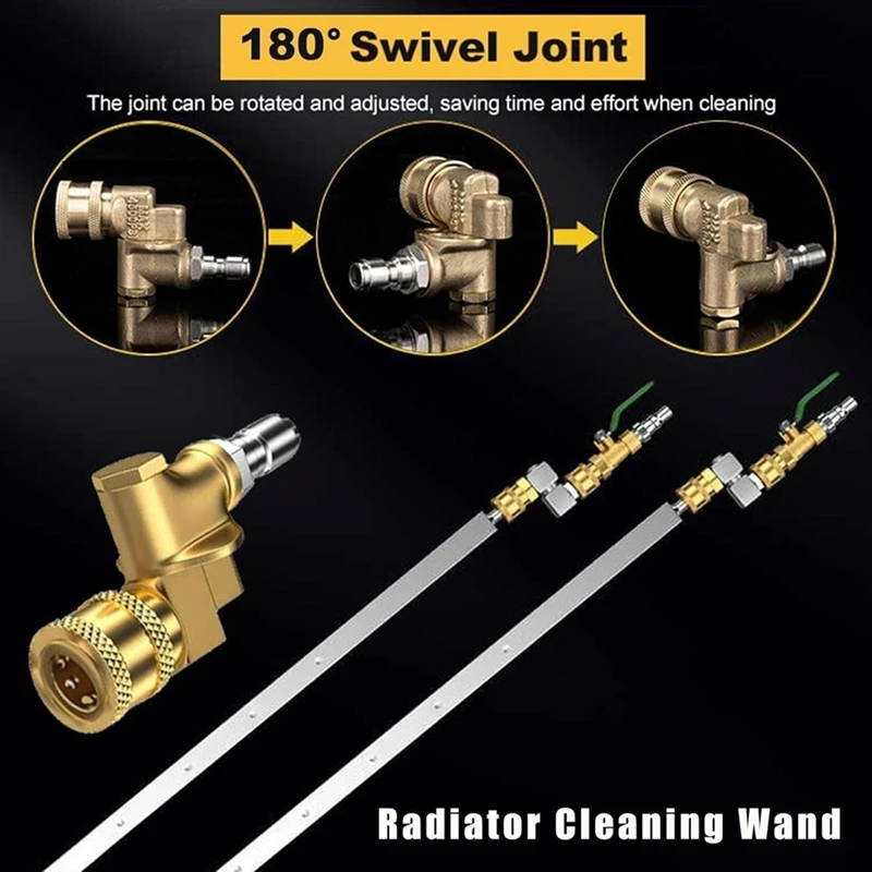 24inch Pressure Radiator Cleaning Wand, Car Radiator Cleaning Wand,4500 PSI for Automotive Radiators,Condensers-ABPX