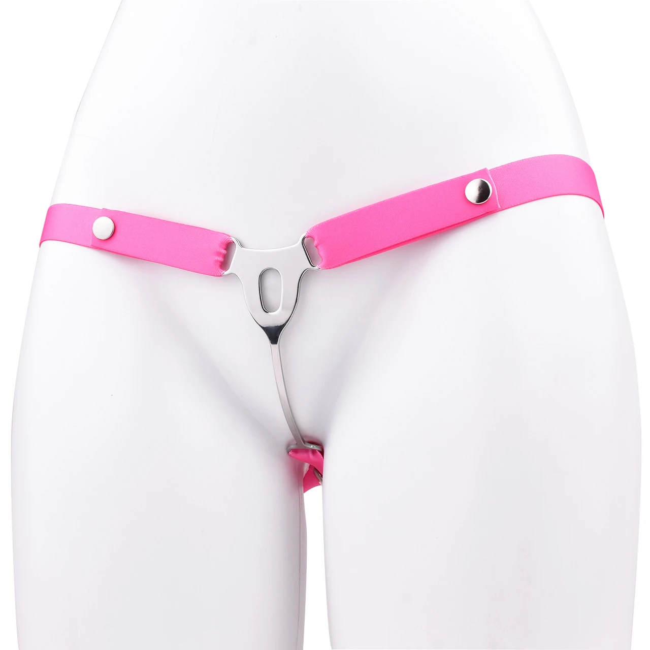FRKO Stainless Steel Negative Pussy Elastic Nylon Belt Male Chastity Cage Device Penis Restraints Alternative Sex Toys For Men