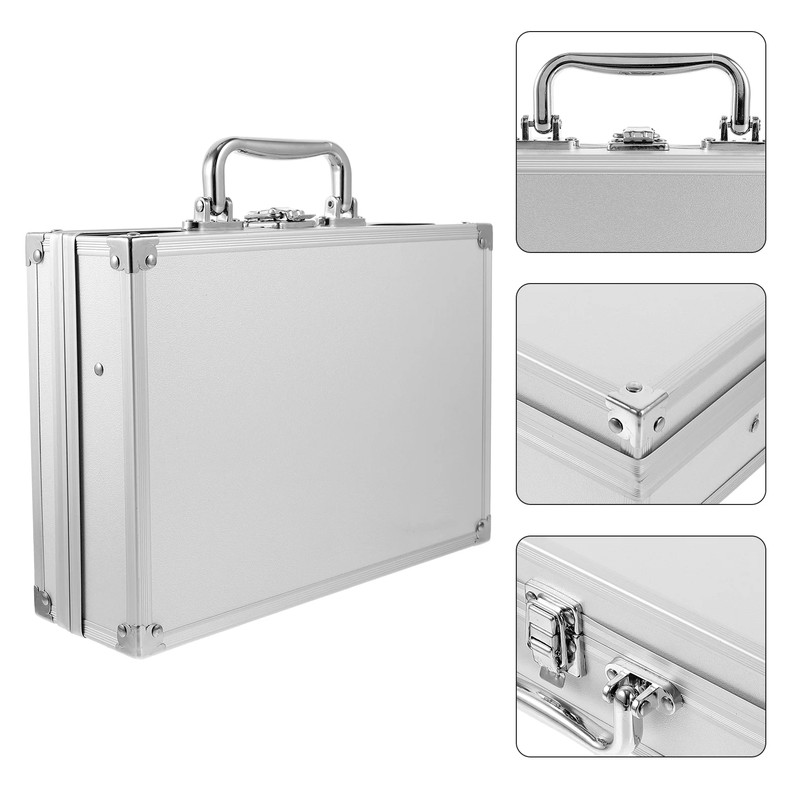 Handheld Storage Container Multi-functional Tool Box Aluminium Alloy Briefcase Gadget Storage Box aluminum case