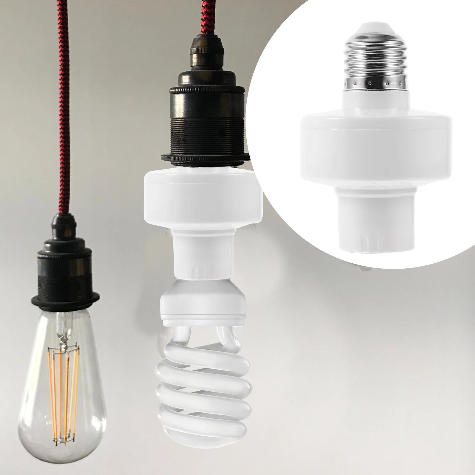 

Control Lamp Holder E27 Intelligent Light Bulb Adapter Required White Screw Base Socket Compatible Led