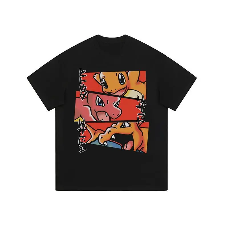 2026 Neues Cartoon-Anime-Genie-Print Retro-Mode Frühling Herren Kurzarm Eltern-Kind Locker Sitzendes Bequemes T-Shirt