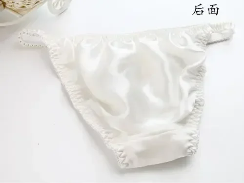 100% mulberry silk low waist briefs silk panties T pants breathable silky moisturizing fashion high fork underwear