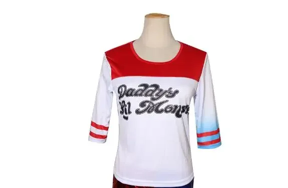 Costume de Cosplay Quinn Squad Harley Monster pour Enfants et Adultes, Ensemble Complet, T-shirt et Pantalon view 2