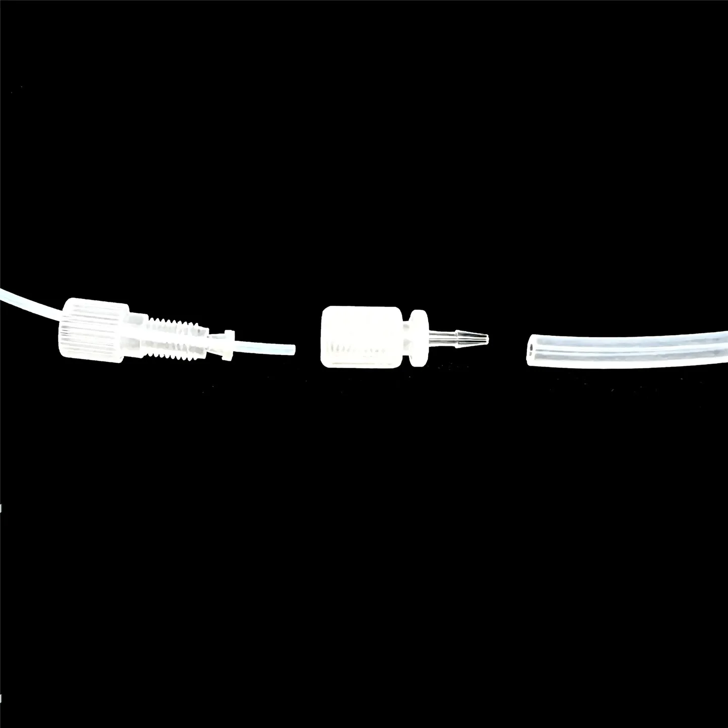 Microfluidic Hard to Soft Tubing Connector 1/16, PP Material, Fluorine-containing Hard-soft Matching Adapter for Biochip Lab