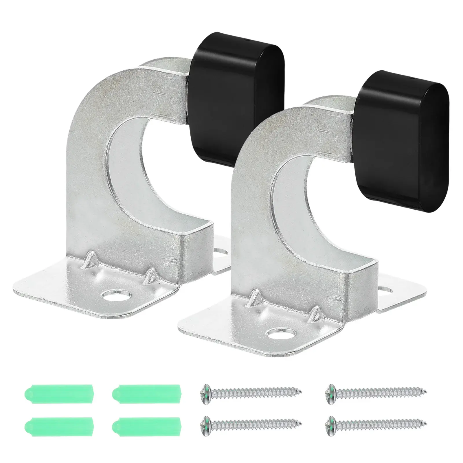 1Set Lightweight Portable Garden Hose Hanger Wall Mount Bracket Heavy Duty Galvanized Storage Rack for Hose Wire Outdoor Use