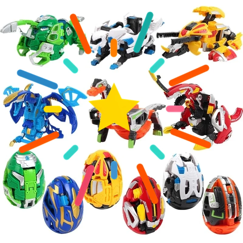 Hello Carbot Korea Anime Automatic Transform Dinosaur Egg Deformation Robot Action Figure Toy Gift