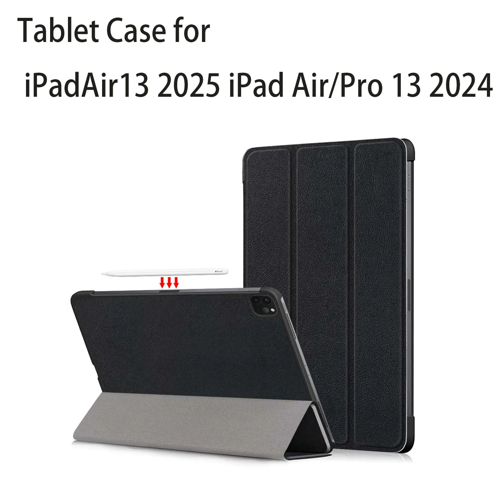 

Чехол для планшета iPad Air 13 2025 / Air Pro 13 2024, защитный, с функцией Smart Wake-up (материал — искусственная кожа, ультратонкий, ударопрочный)