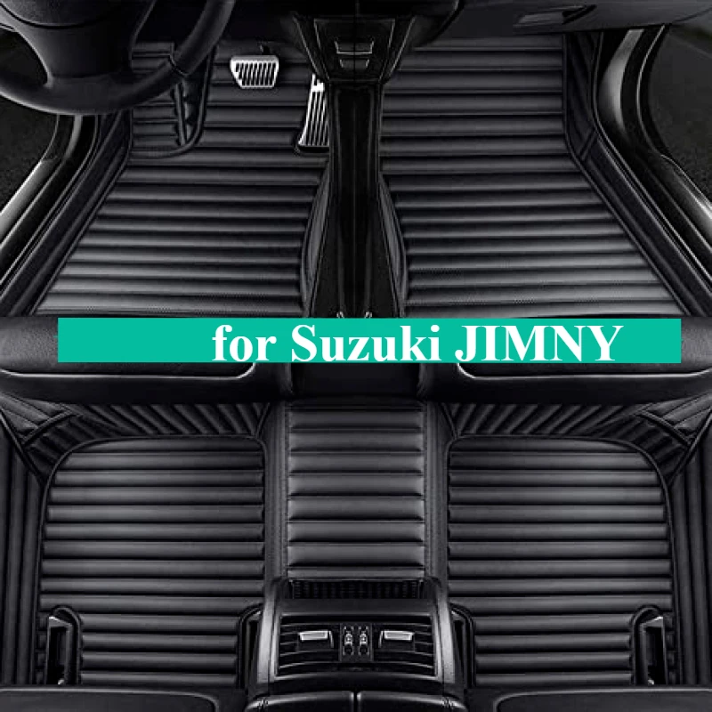 Custom Car Floor Mats for Suzuki JIMNY JB23 JB33 JB43 JB53 2007-2024 Interior Accessories Auto leather Carpet Rugs Trunk cushion