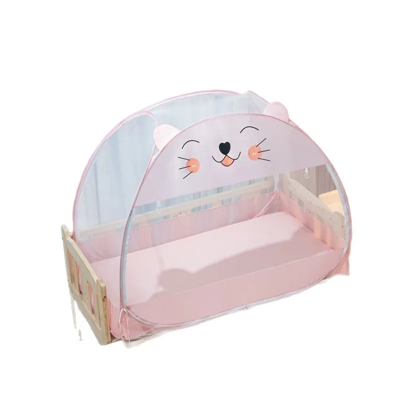 A-Class No-Installation Mongolian Yurt Mosquito Net Crib Cartoon Anti-Fall Full Enclosure Kindergarten
