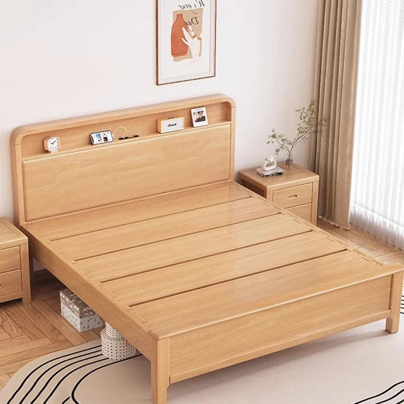 Camas Modernas Nórdicas Minimalistas Dobles, Camas de Lujo Únicas para Dormitorio, Recámaras Matrimoniales Completas, Muebles Nórdicos