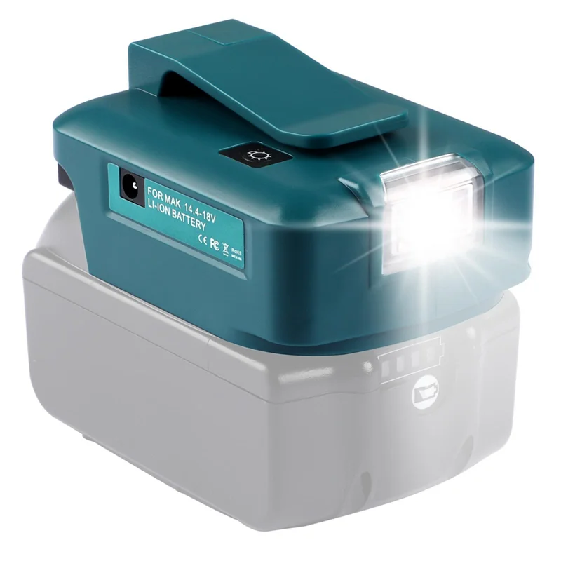 Dla ADP05 14.4V/18V Lion Battery Port konwertera USB/Type-C z oświetleniem LED Reflektor Światło zewnętrzne dla