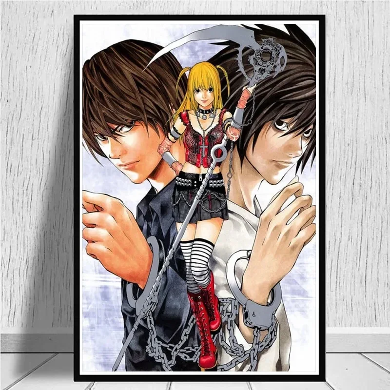 HD Classic Japanese Anime Death Note Family Canvas Painting Retro Style Posters and Prints Wall Art Picture for Room Home Decor