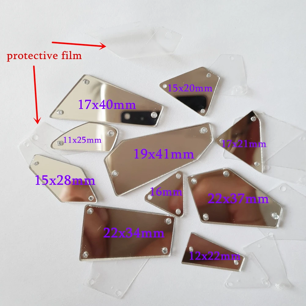 Mirror Clean surface Loose Crystals Rhinestones Sewing Craft Making Costumes Clothing Wedding Dress Prom Decorations Mix Shape