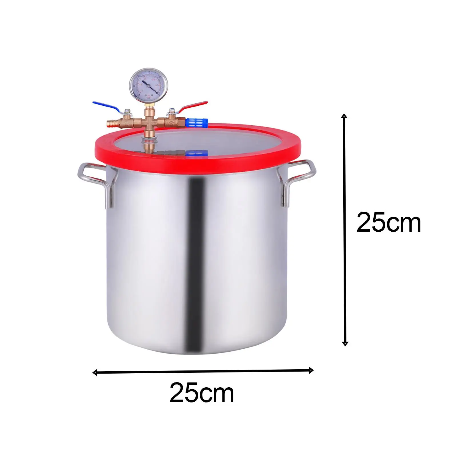 Vacuum Chamber 304 Stainless Steel Chamber Silicone Gasket for Degassing Epoxies