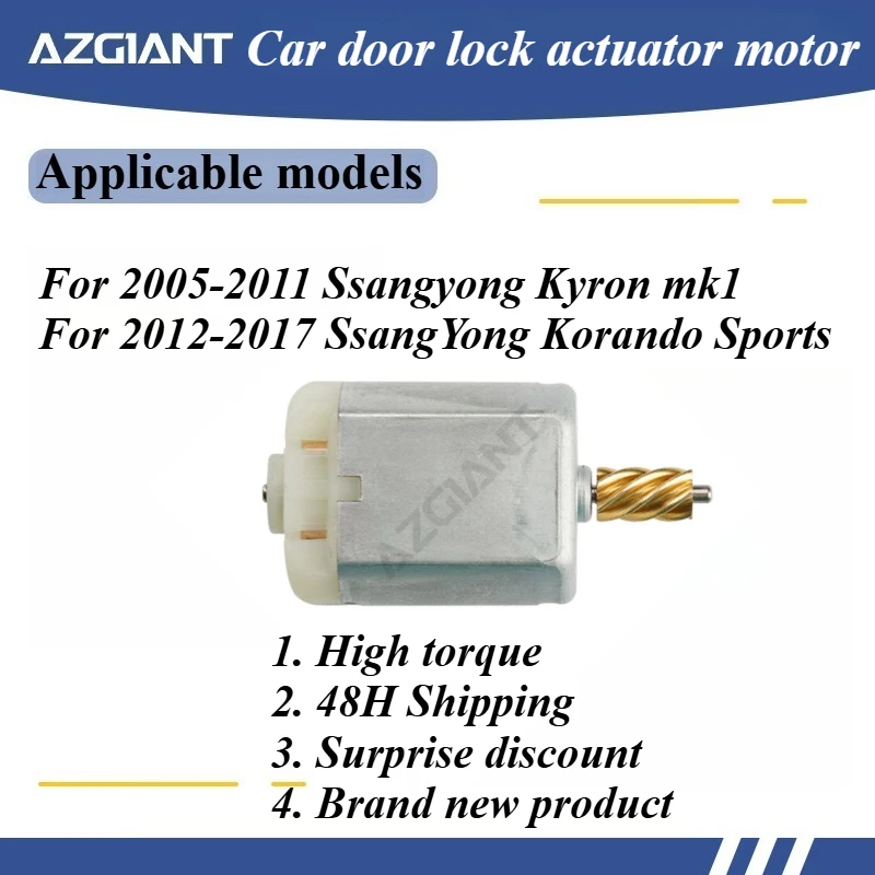 

AZGIANT Car door lock actuator motor for 2005-2011 Ssangyong Kyron/2012-2017 SsangYong Korando Sports new parts FC-280PT-20150