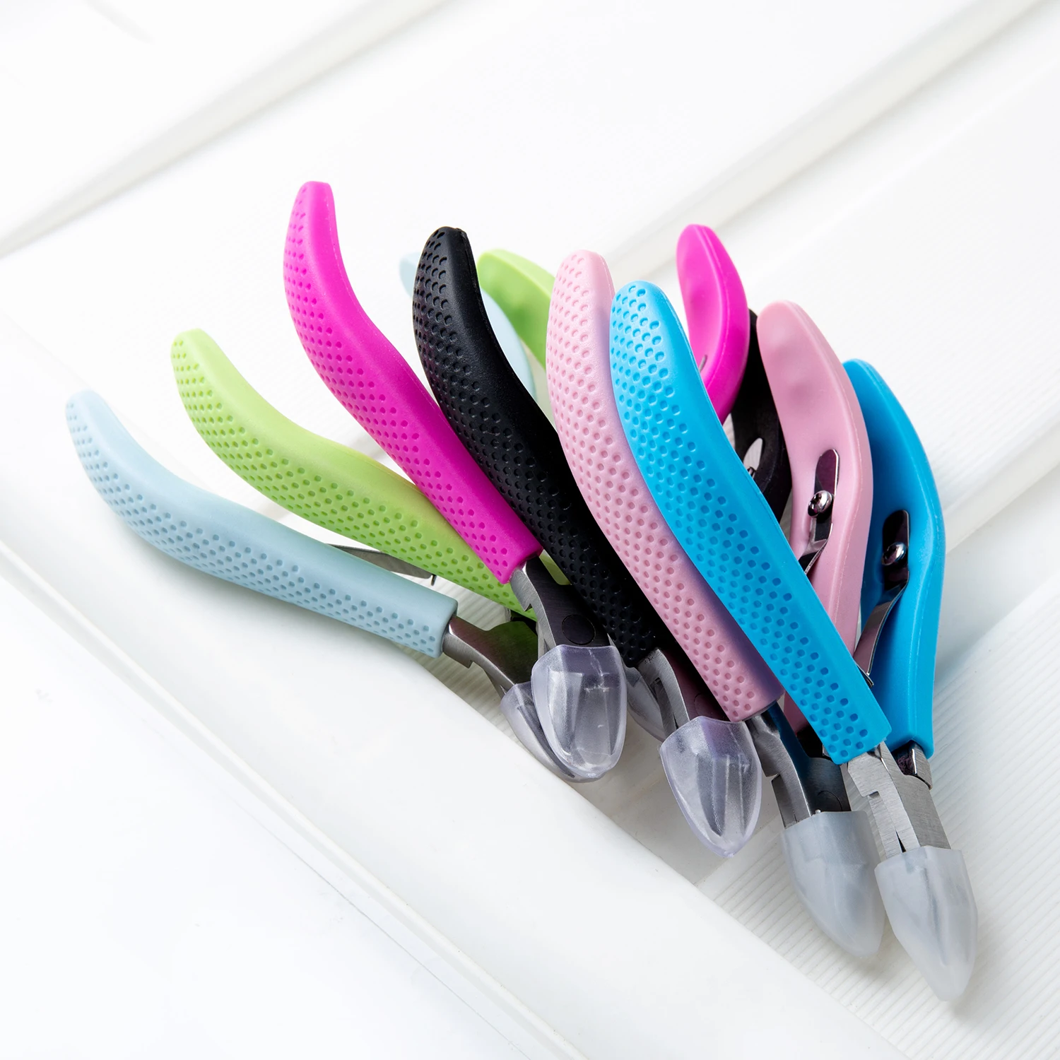 New Nail Cuticle Scissors Manicure Remover Dead Skin Nippers Stainless Steel Cuticle Cutters Fingernail Clipper Silicone Handle image 6