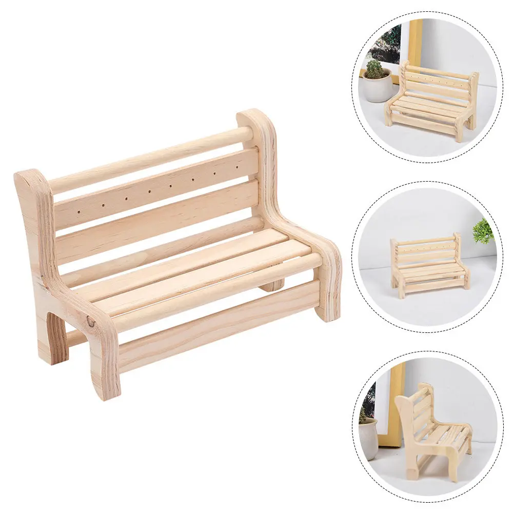 Stool Design Wooden Jewelry Stand Exquisite Multi-Function Earrings Bracelet Necklace Ring Holder for Home Decoration Desktop