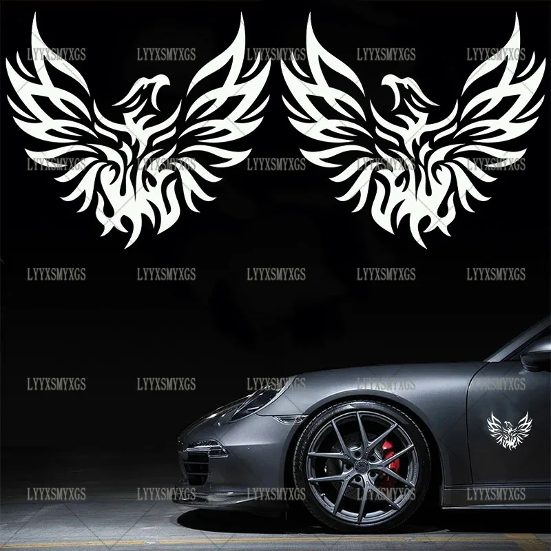

Self-Adhesive Custom Flame Phoenix Car Stickers Waterproof Sunscreen Vinyl Decal PVC wholesale Car Accessories