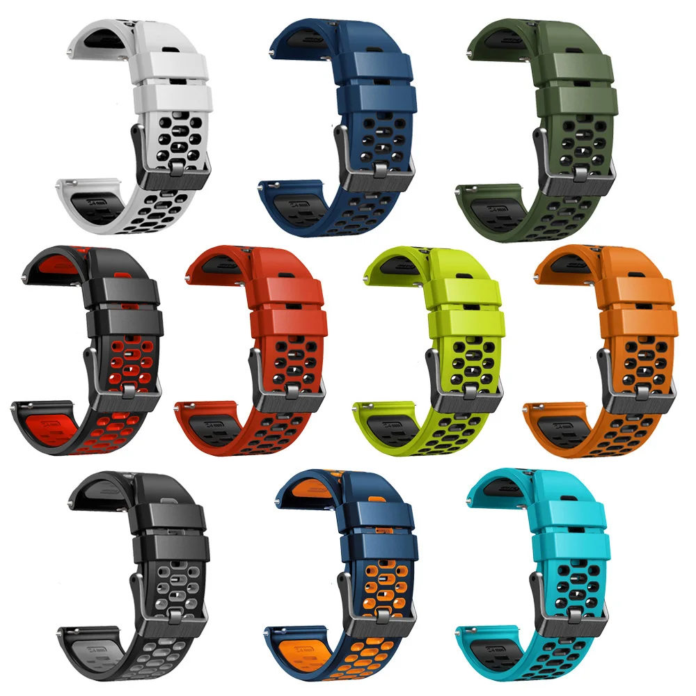 Tali Silikon 24Mm untuk Suunto 9 Baro 7 D5 /Spartan Sport Wrist HR/Baro Replacement Smart Watch Band Bracelet Wristmemesona