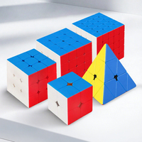 SENGSO Speed Cube 2X2 3x3 4X4 5X5 Cube Pyramid Problem-Solving Brain Teaser, Color-Matching Puzzle Educational Toy