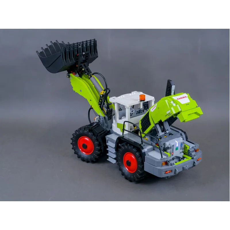 MOC-118807 2068pcs Heavy Duty Wheel Loader Forklift Truck 1:17 Assembled Patchwork Model Modified Adult Kids Birthday Toy Gift