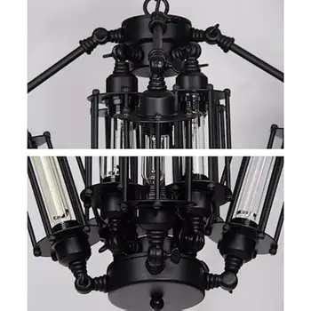 工業風金屬吊燈,8燈復古金屬吊燈,玻璃燈管,中世紀風格,蒸氣龐克 10 最佳銷售 蒸氣龐克燈 - №3