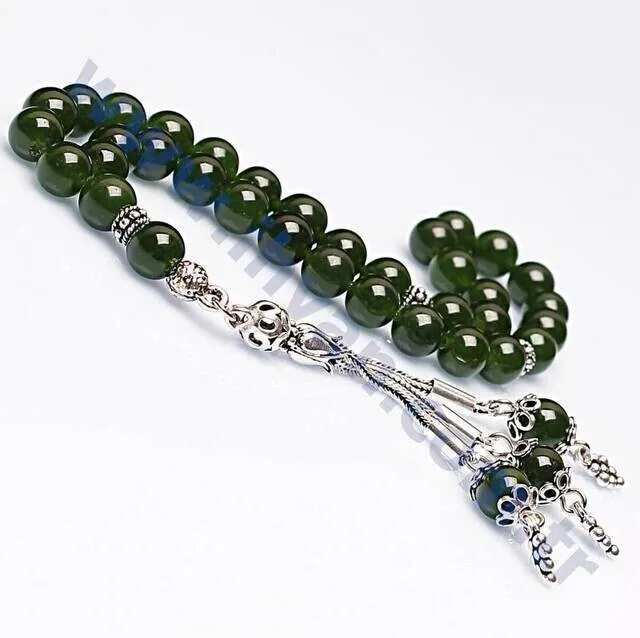 

IQRAH Jade Stone Rosary (925 SETTING SILVER)