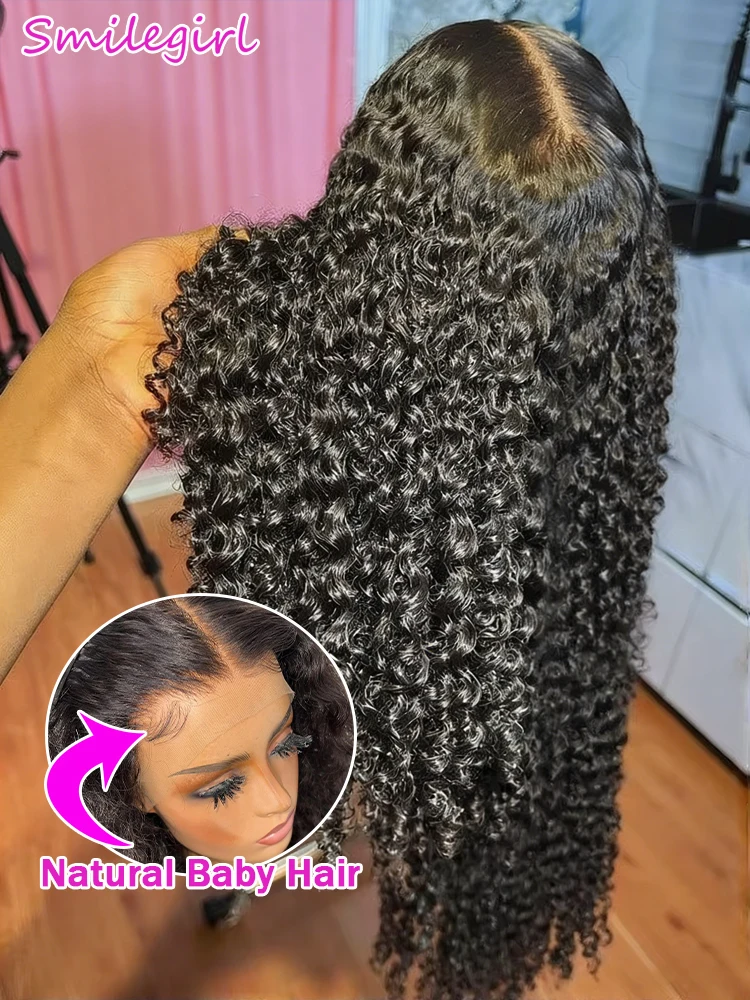 

Smilegirl 250 Плотность Свободные Водяные Вьющиеся 13x6 Парики Фронта Шнурка 30 40 Дюймов Глубокая Волна 13x4 HD Парик Фронта Шнурка Человеческие Волосы Для Женщин