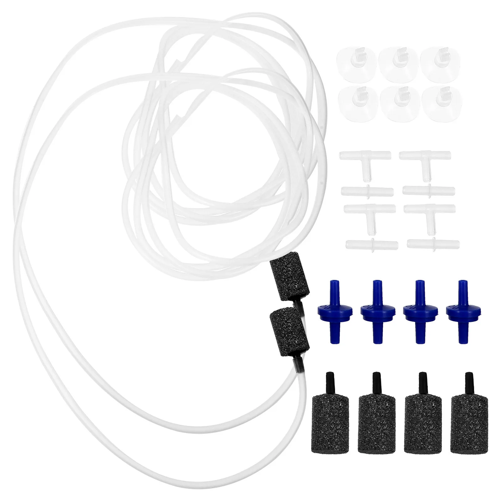 

2Sets Premium Plastic Joint Oxygen Pump Accessories Long-Lasting Use Air Regulating Connector Flexible Tubing Hose