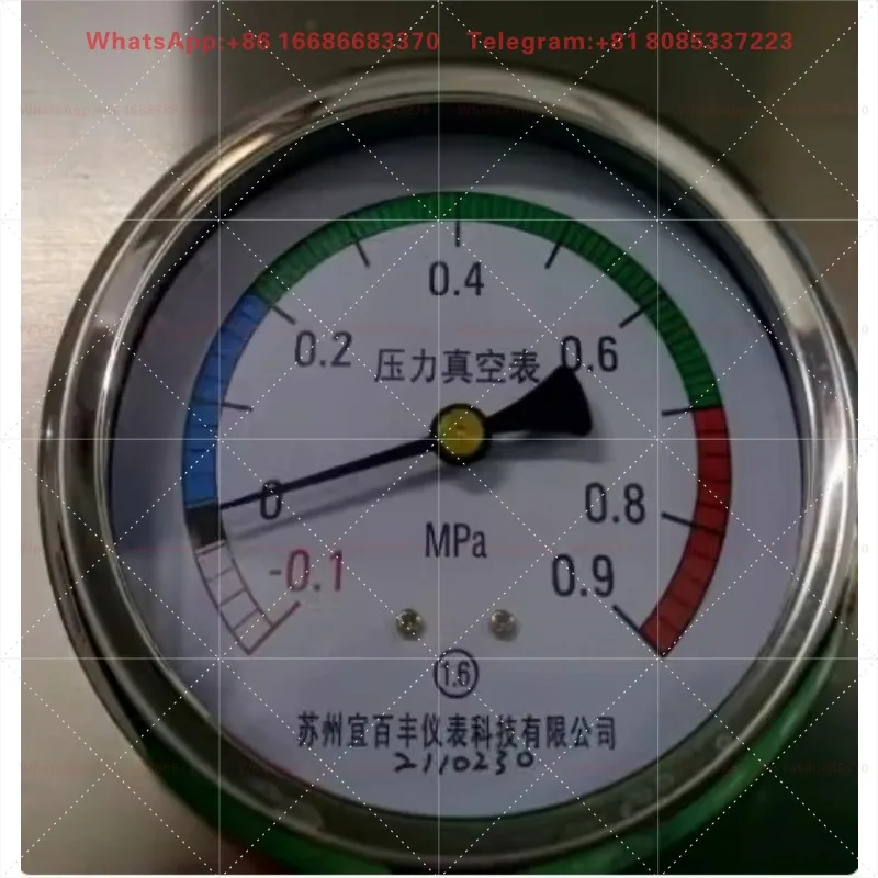 0-0.6/0-0.4/-0.1-0.5MPa Circular Axial Pressure & Vacuum Gauge for Sterilization Pot