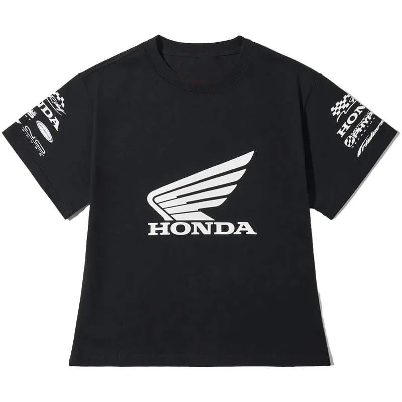 

Honda Motorcycle Women's Cotton T-shirt Wing Collect Logo Print Cycling Casual Women's T-shirt