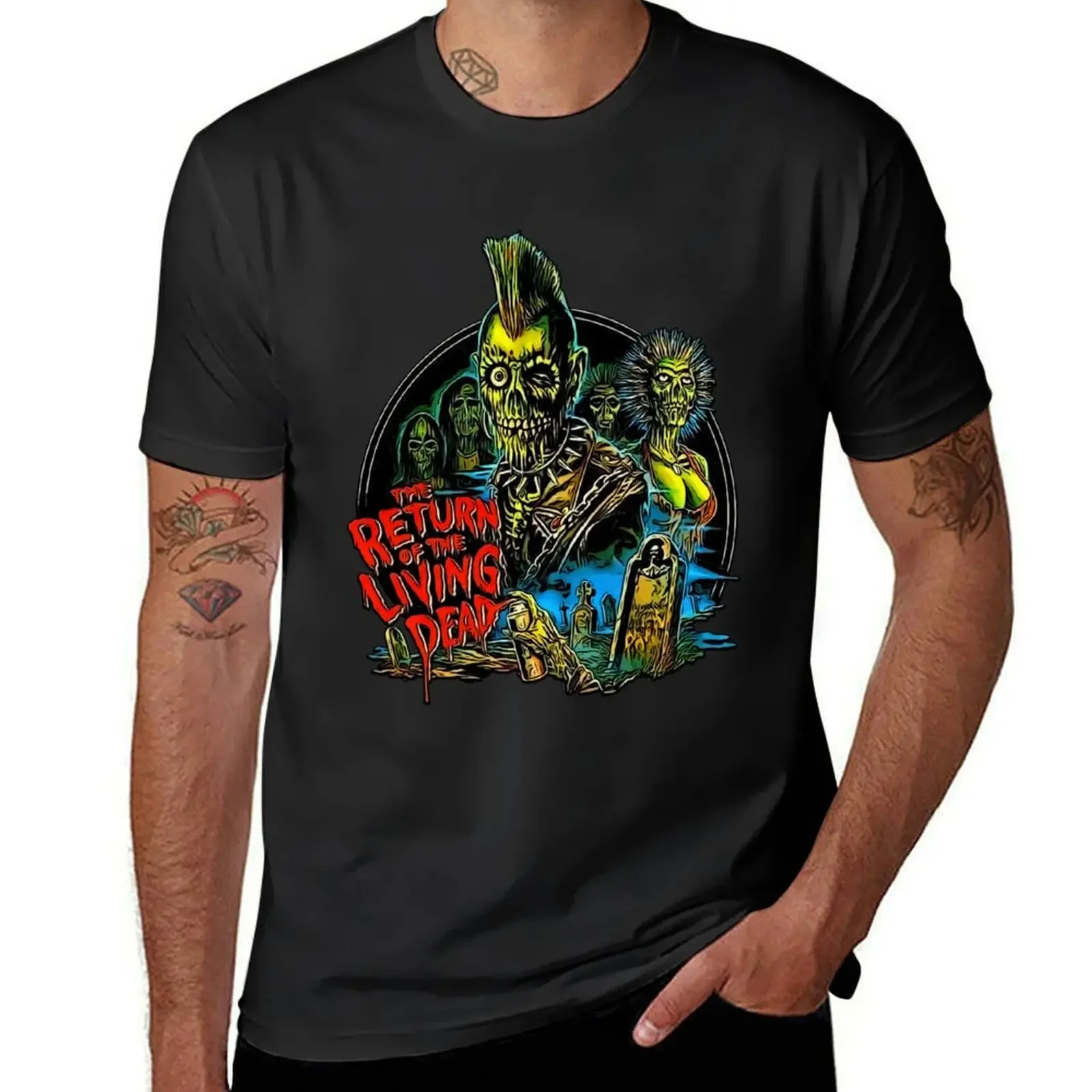 

Return of the Living Dead Tarman Poster Art T-Shirt baggy shirts tops custom shirt vintage t shirt men