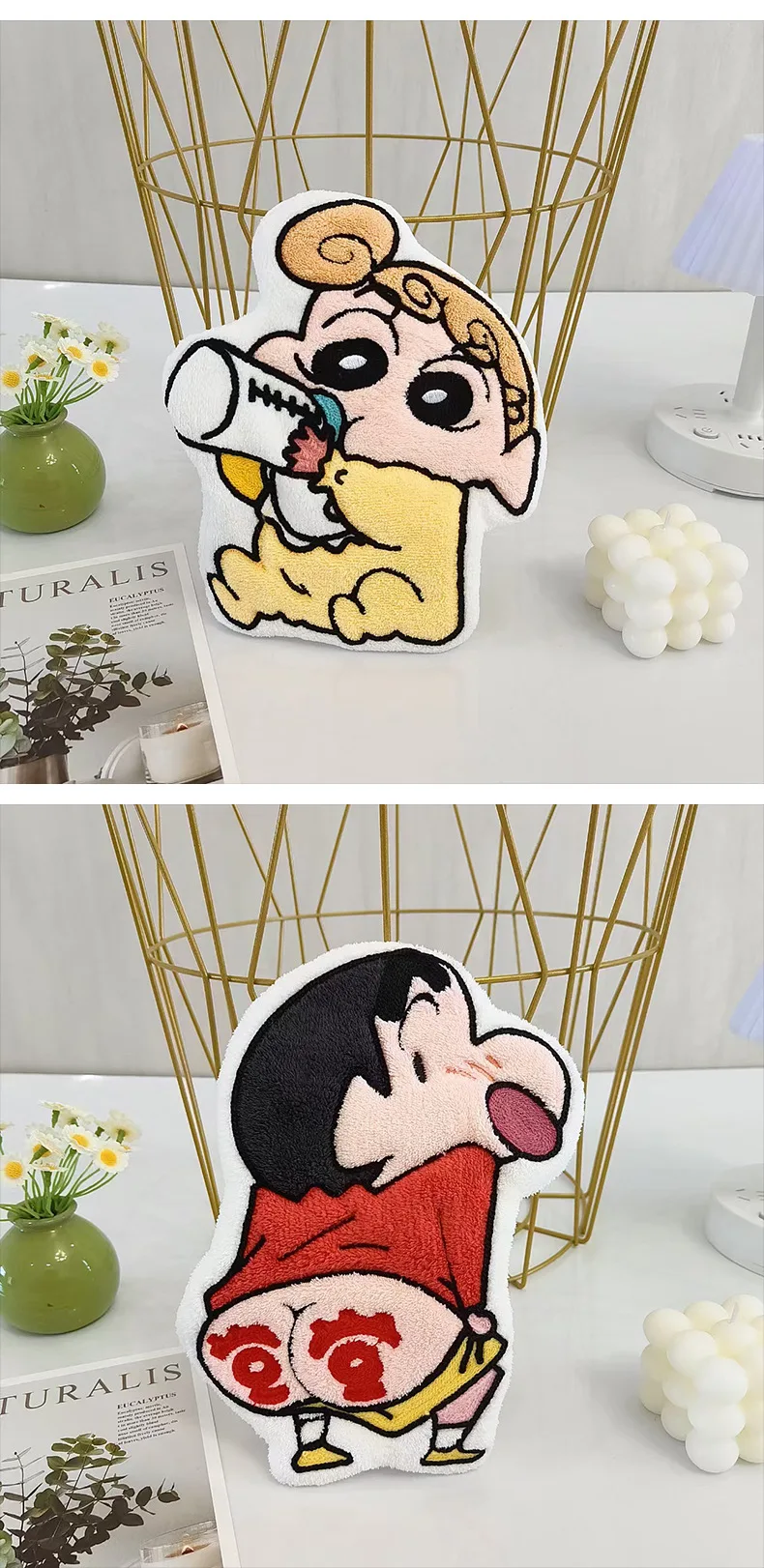 Kawaii Crayon Shin-Chan Cartoon Niedliches Handtuch, wasserabsorbierendes Korallenfleece, für die Küche, schnell trocknend, für Duschraumbedarf – Detail 9