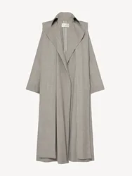 B-TOTO Trench Coat Spring and Autumn New Large Lapel in the Long Section Loose Thin Simple Female Irregular Collar