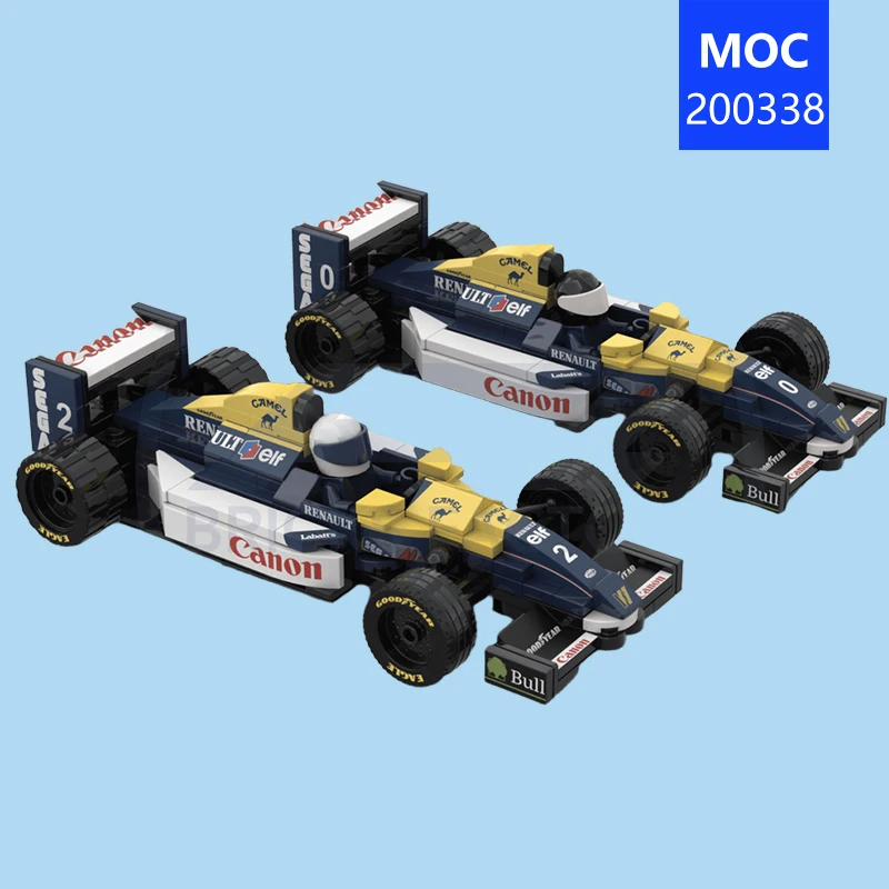 カスタムmoc-203234-f1チャンピオンシップfw15cレースカーモデル、183個のテクニカルビルディングブロック、創造的でスタイリッシュなおもちゃ、ホリデーギフト。