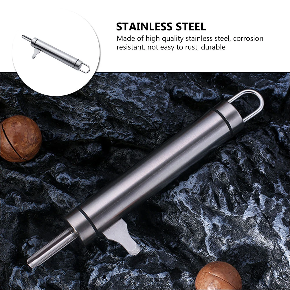 

2pcs Stainless Steel Opener Tool Macadamia Shell Remover Portable Walnut Cracker Manual Nut Splitter Chestnut Cutter