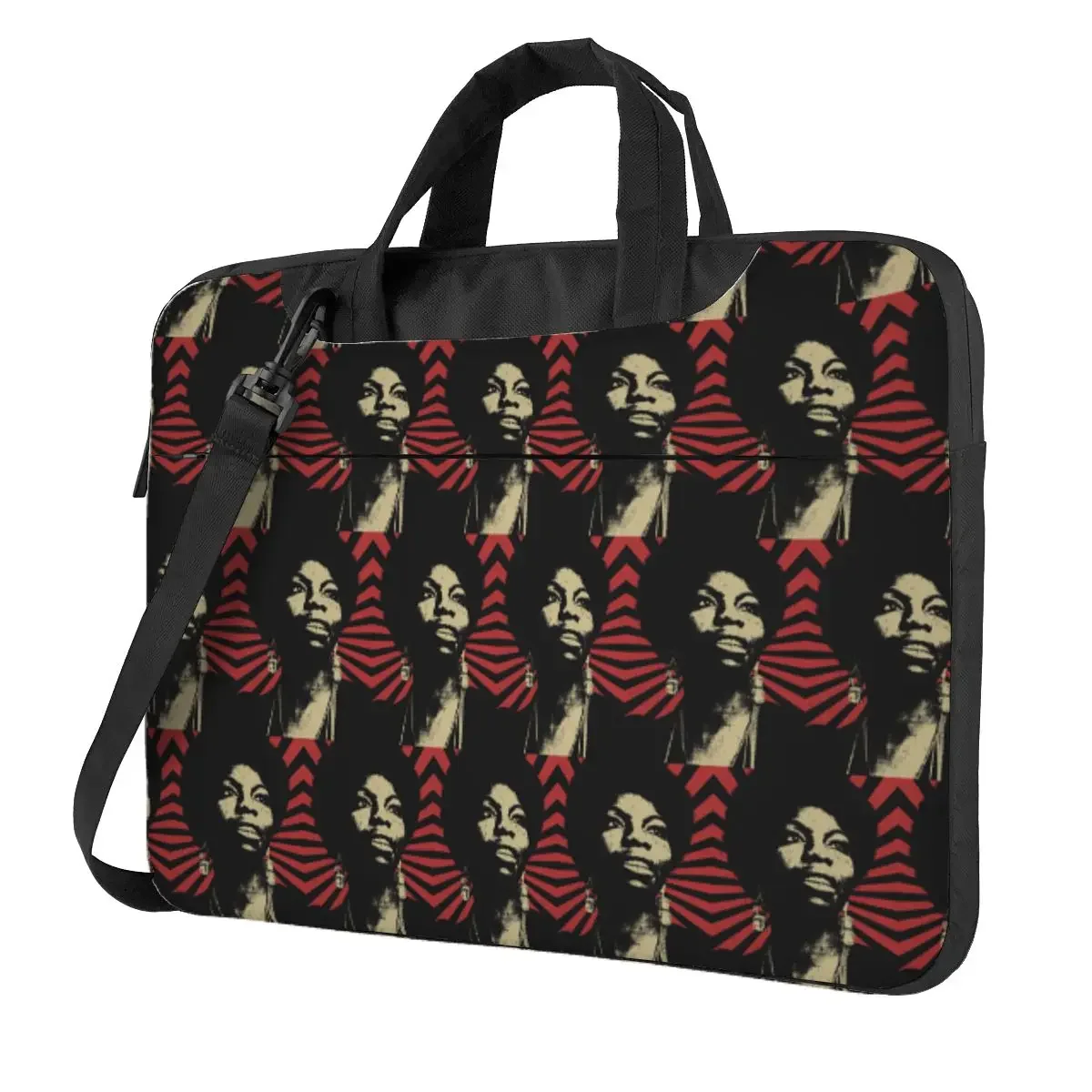 Nina Simone Vintage Style Design Fan Art Crossbody Laptop Bag Case Computer Bag 13 14 15.6 Inch Notebook Pouch for Macbook Pro