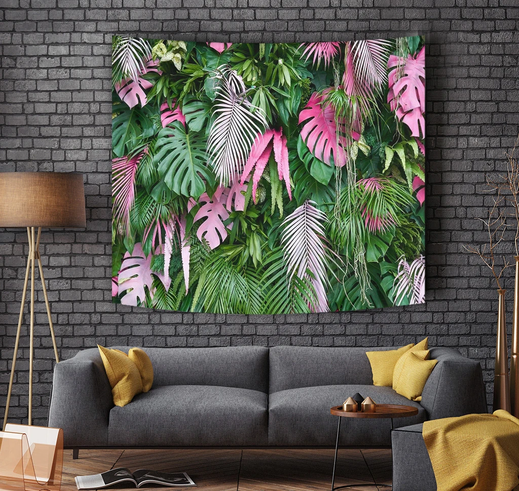 

Green Plant Tapestry Banana Palm Tree Leaves Tapestry Wall Hanging For Bedroom Tropical Forest College Dorm Room Home Decor