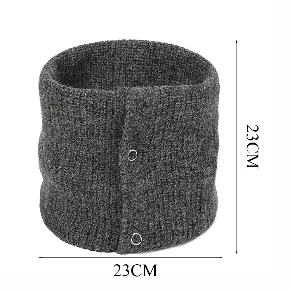 Keep Warm Knitted Neck Gaiter Casual Thickened Solid Color Neck Warmer Cold-proof Collar Men & Women