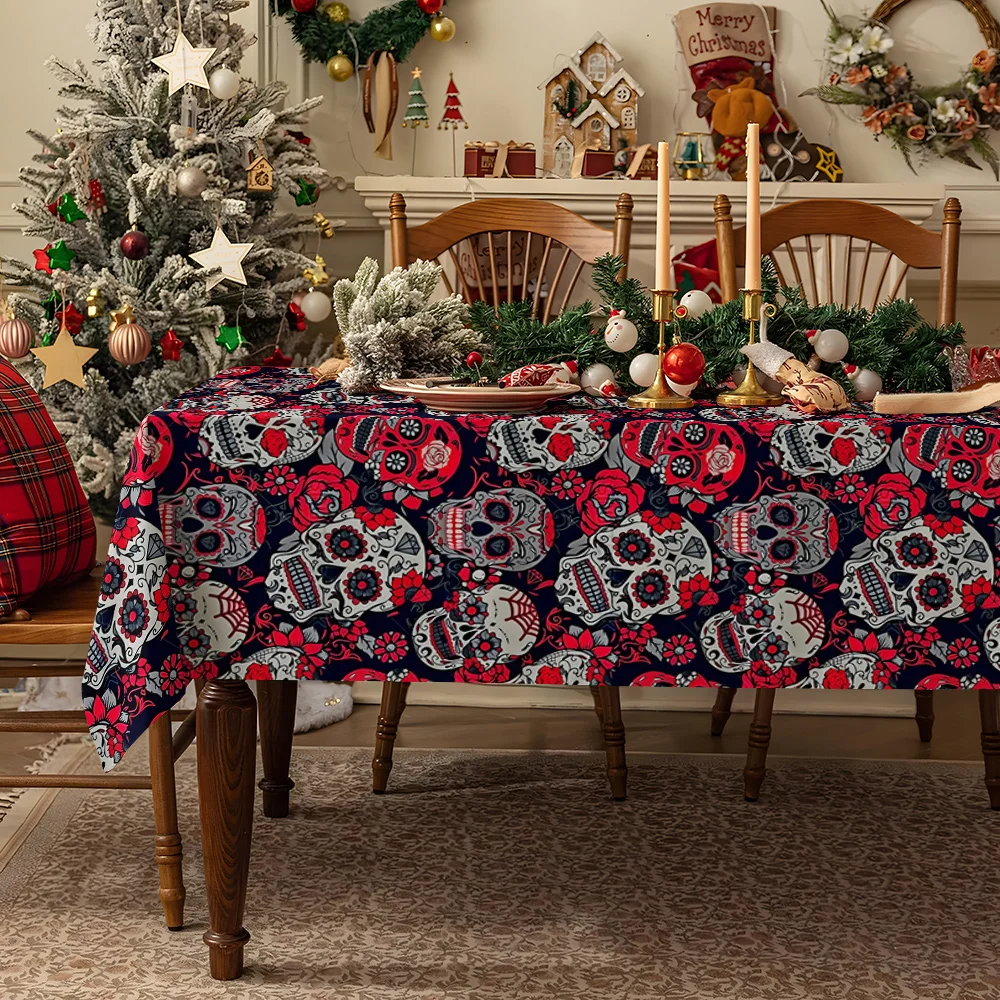 Gray Bat Purple Blue Table Cloth Waterproof Tablecloth Spill Proof Table Cloth, Wipe Clean Table Cloth for Dining Camping