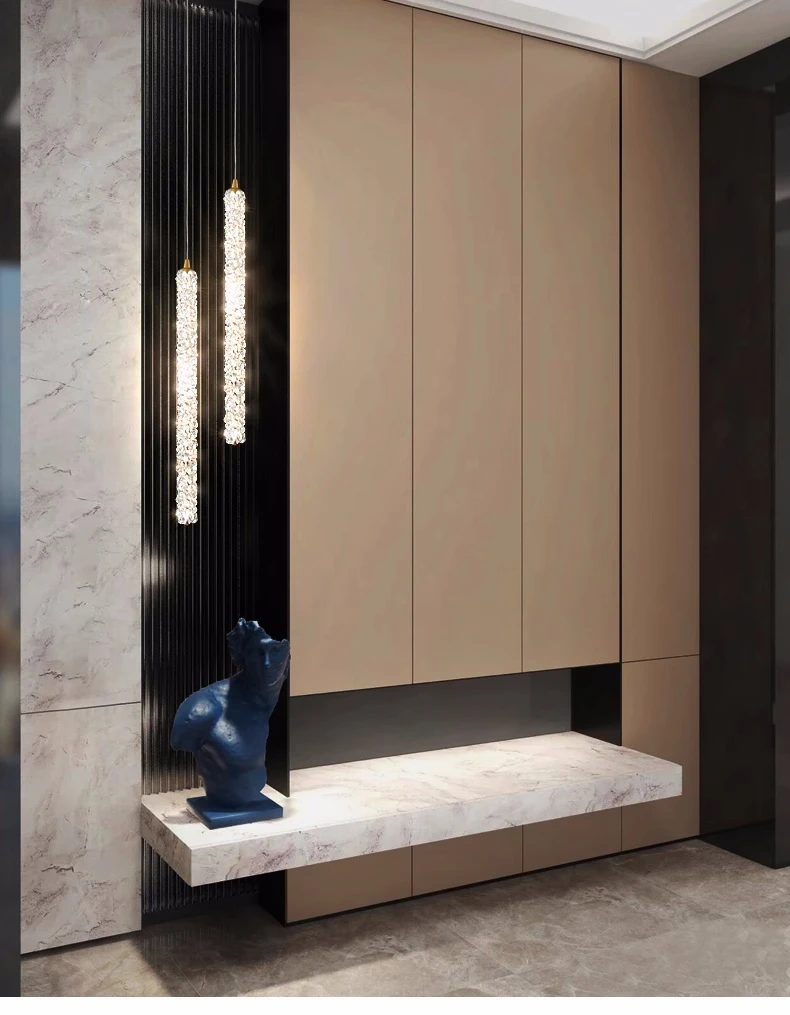 Bedside LED Luminaires Crystal Pendant Lights Sofa