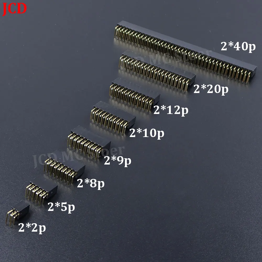 10pcs 2.54mm Pitch 4Pin 10Pin 12Pin 14Pin 16Pin 18Pin 20Pin 24Pin 40Pin 80Pin Female Header Double Right Angle Socket Connector