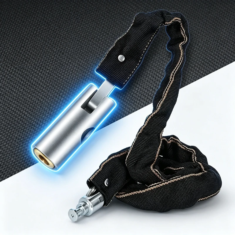 65cm Portable Bicycle Chain Lock With 2 Keys Hardened Steel Fabric Sleeve Anti‑Theft Lock for MTB E‑Bike Scooter - view 5