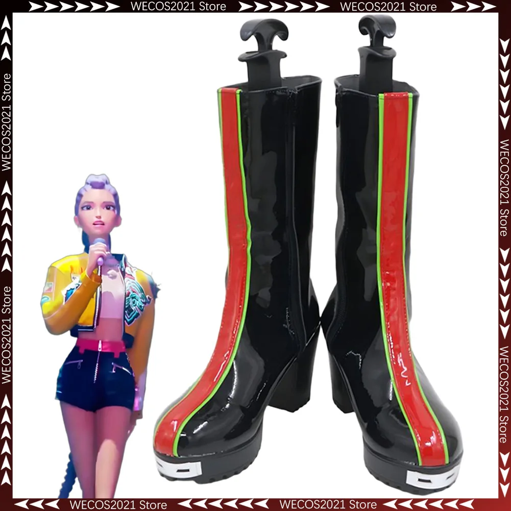 

Cartoon Demon Hunter of KPop Rumi Shoes Women Cosplay Fantasy Boots Costume Disguise Accessories Adult Women Props