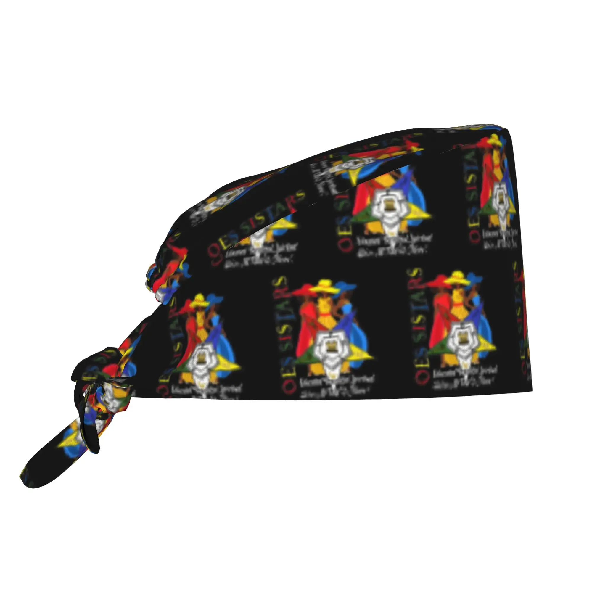 OES Order Of The Eastern Star Logo Sistars With Amazing Grace Medical Staff Scrubs Hat Unisex  Nursing Surgical Cap Scrub Caps