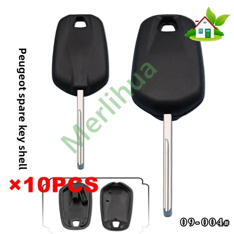 FOR Citroen C‑Elysee Peugeot 5008 Replacement Secondary Key Fob Shell Chip Key Spare Housing Car Remote Key Case