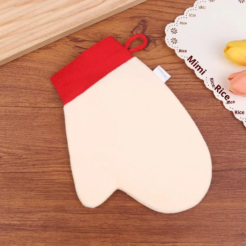 قفاز غسول الجسم قفاز دباغة ذاتي على الوجهين يمنع لزجة الأيدي قضيب سريع الجفاف يتدفقون قفاز ماكياج قضيب